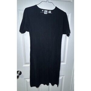 Wintersilks Silk Collection Women’s 100% Silk Short Sleeve Black Dress SZ Medium